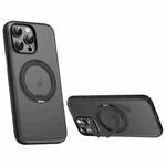 For iPhone 15 Pro Max Solid Color 360 Degree Rotating Holder MagSafe Magnetic Phone Case(Black)