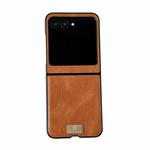 For Motorola Razr 50 / 60 Crazy Horse Texture PU Phone Case(Orange)