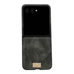 For Motorola Razr 50 Ultra Crazy Horse Texture PU Phone Case(Green)