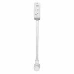 US Plug Power Outlet Extender Power Socket Extension Tool With USB / Type-C Fast Charging(White)