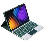 For Xiaomi Pad 7 / Pad 7 Pro 11.2 PST-MI7 Touch Pad Backlight Voltage Keyboard Leather Tablet Case(Dark Green)