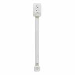 US Plug Rotatable 180 Degrees Power Outlet Extender Power Socket Extension Tool(White)