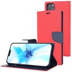 For iPhone 12 / 12 Pro GOOSPERY FANCY DIARY Cross Pattern Horizontal Flip Leather Case with Holder & Card Slots & Wallet(Red)