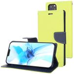 For iPhone 12 / 12 Pro GOOSPERY FANCY DIARY Cross Pattern Horizontal Flip Leather Case with Holder & Card Slots & Wallet(Green)