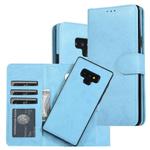 For Samsung Galaxy Note9 Retro 2 in 1 Detachable Magnetic Horizontal Flip TPU + PU Leather Case with Holder & Card Slots & Photo Frame & Wallet(Sky Blue)