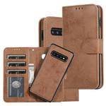 For Samsung Galaxy S10 Retro 2 in 1 Detachable Magnetic Horizontal Flip TPU + PU Leather Case with Holder & Card Slots & Photo Frame & Wallet(Brown)