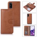 For Samsung Galaxy S20 Retro 2 in 1 Detachable Magnetic Horizontal Flip TPU + PU Leather Case with Holder & Card Slots & Photo Frame & Wallet(Brown)