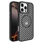 For iPhone 16 Pro Max O-Shape Hollow Cooling Lens Holder MagSafe Phone Case(Black)