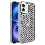For iPhone 16 O-Shape Hollow Cooling Lens Holder MagSafe Phone Case(Grey)