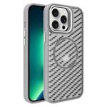 For iPhone 13 Pro Max O-Shape Hollow Cooling Lens Holder MagSafe Phone Case(Grey)