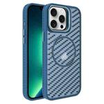 For iPhone 13 Pro Max O-Shape Hollow Cooling Lens Holder MagSafe Phone Case(Blue)