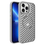 For iPhone 13 Pro O-Shape Hollow Cooling Lens Holder MagSafe Phone Case(Grey)