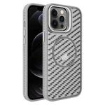 For iPhone 12 Pro O-Shape Hollow Cooling Lens Holder MagSafe Phone Case(Grey)