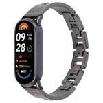 For Xiaomi Smart Band 9 / 8 Diamond Quick Release Chain Bracelet Metal Watch Band(Black)