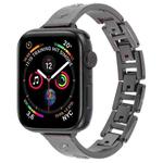 For Apple Watch 42mm / 41mm / 40mm / 38mm Diamond Quick Release Chain Bracelet Metal Watch Band(Black)