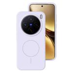 For vivo X200 Liquid Silicone Thin Circle MagSafe Phone Case(Light Purple)