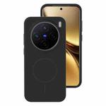 For vivo X200 Liquid Silicone Thin Circle MagSafe Phone Case(Black)