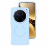 For vivo X200 Pro Liquid Silicone Thin Circle MagSafe Phone Case(Sky Blue)