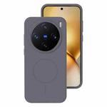 For vivo X200 Pro mini Liquid Silicone Thin Circle MagSafe Phone Case(Charcoal Gray)