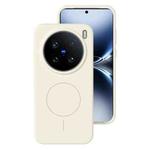 For vivo X200 Ultra Liquid Silicone Thin Circle MagSafe Phone Case(Antique White)