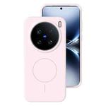 For vivo X200 Ultra Liquid Silicone Thin Circle MagSafe Phone Case(Grey Pink)