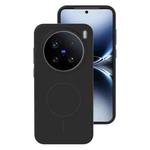 For vivo X200 Ultra Liquid Silicone Thin Circle MagSafe Phone Case(Black)