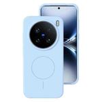 For vivo X200 Ultra Liquid Silicone Thin Circle MagSafe Phone Case(Sky Blue)