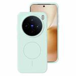 For vivo X200s Liquid Silicone Thin Circle MagSafe Phone Case(Mint Green)
