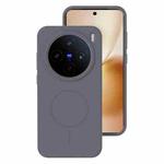 For vivo X200s Liquid Silicone Thin Circle MagSafe Phone Case(Charcoal Gray)