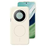 For Huawei Mate 60 Liquid Silicone Thin Circle MagSafe Phone Case(Antique White)