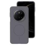 For Huawei Mate 70 Liquid Silicone Thin Circle MagSafe Phone Case(Charcoal Gray)