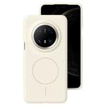 For Huawei Mate 70 Pro / 70 Pro+ Liquid Silicone Thin Circle MagSafe Phone Case(Antique White)