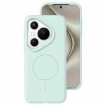 For Huawei Pura 70 Liquid Silicone Thin Circle MagSafe Phone Case(Mint Green)