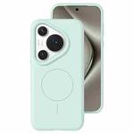 For Huawei Pura 70 Pro Liquid Silicone Thin Circle MagSafe Phone Case(Mint Green)