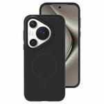For Huawei Pura 70 Pro Liquid Silicone Thin Circle MagSafe Phone Case(Black)