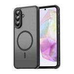 For Samsung Galaxy A56 5G Fan Dun Series TPU Hybrid PC Frosted Magsafe Phone Case(Black)