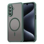 For Samsung Galaxy A17 5G Fan Dun Series TPU Hybrid PC Frosted Magsafe Phone Case(Green)