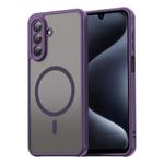 For Samsung Galaxy A17 5G Fan Dun Series TPU Hybrid PC Frosted Magsafe Phone Case(Purple)