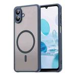 For Samsung Galaxy A07 4G Fan Dun Series TPU Hybrid PC Frosted Magsafe Phone Case(Blue)