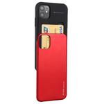 For iPhone 12 mini GOOSPERY SKY SLIDE BUMPER TPU + PC Sliding Back Cover Protective Case with Card Slot(Red)