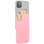 For iPhone 12 mini GOOSPERY SKY SLIDE BUMPER TPU + PC Sliding Back Cover Protective Case with Card Slot(Pink)