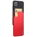 For iPhone 12 Pro Max GOOSPERY SKY SLIDE BUMPER TPU + PC Sliding Back Cover Protective Case with Card Slot(Red)