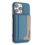 For iPhone 12 Pro Max Colour Matching Horizontal Magnetic Card Bag RFID MagSafe Phone Case(Baby Blue)