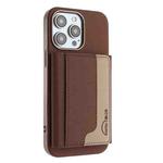 For iPhone 11 Pro Max Colour Matching Horizontal Magnetic Card Bag RFID MagSafe Phone Case(Brown)