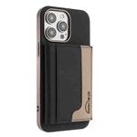 For iPhone 11 Pro Max Colour Matching Horizontal Magnetic Card Bag RFID MagSafe Phone Case(Black)