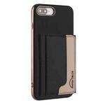 For iPhone 8 Plus / 7 Plus Colour Matching Horizontal Magnetic Card Bag RFID MagSafe Phone Case(Black)