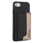 For iPhone 8 / 7 / 6 Colour Matching Horizontal Magnetic Card Bag RFID MagSafe Phone Case(Black)