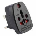 WSA-7 UK Plug Global Travel Universal Adapter with Safety Shutter(Black)