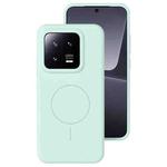 For Xiaomi 13 Liquid Silicone Thin Circle MagSafe Phone Case(Mint Green)