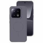 For Xiaomi 13 Liquid Silicone Thin Circle MagSafe Phone Case(Charcoal Gray)